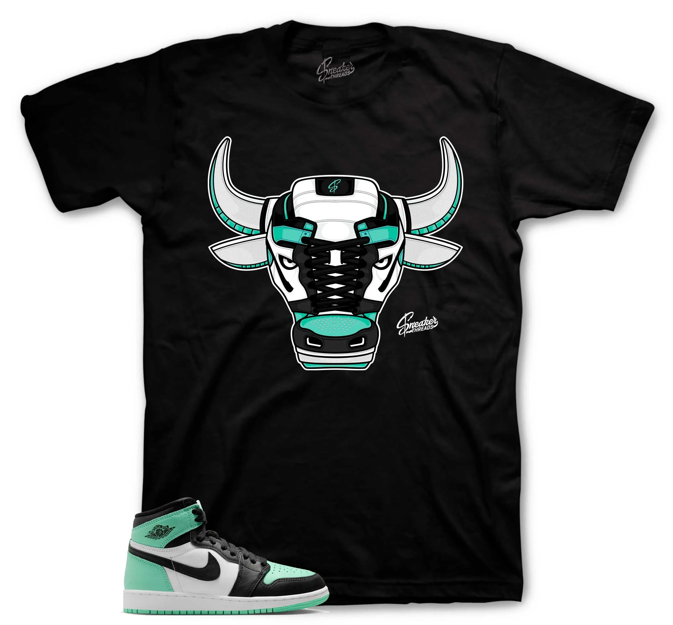 Retro 1 Green Glow War Bully Shirt