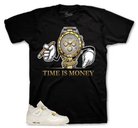 Retro 4 Metallic Gold Time Is Money Shirt