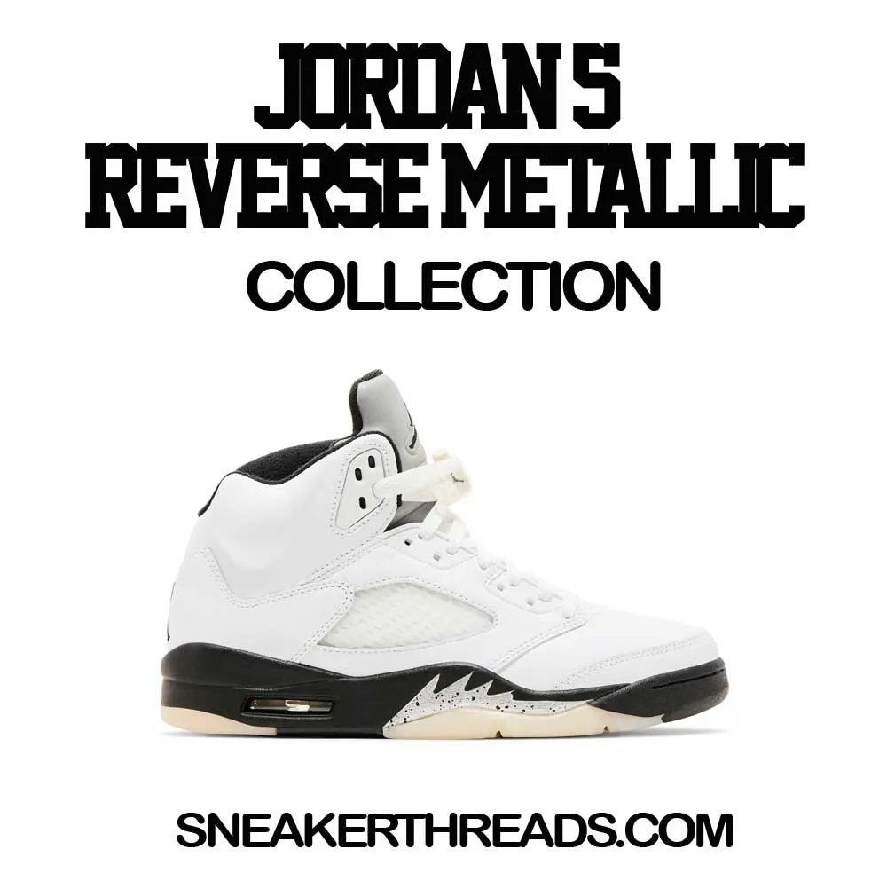 Retro 5 White Black War Bully Shirt