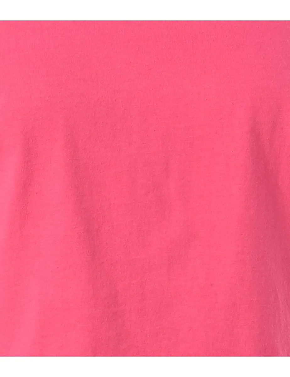 Reworked Bell Cropped Roll Sleeve T-Shirt - L