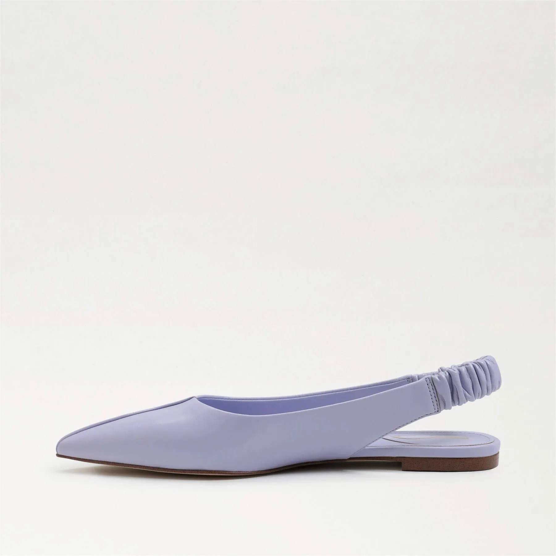 Sam Edelman Whitney Misty Lilac Pointed Toe Leather Slingback Flat Dress Mules