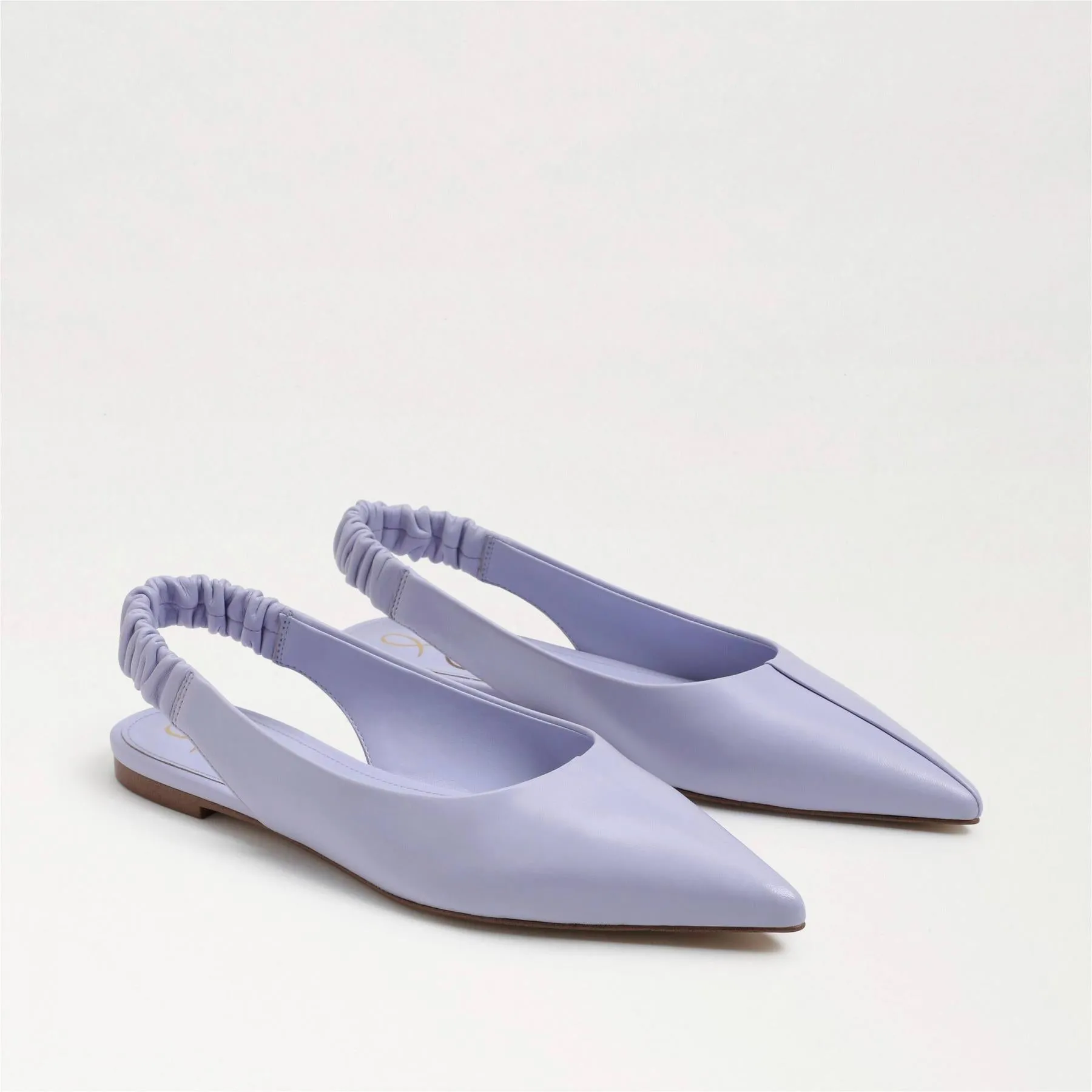 Sam Edelman Whitney Misty Lilac Pointed Toe Leather Slingback Flat Dress Mules