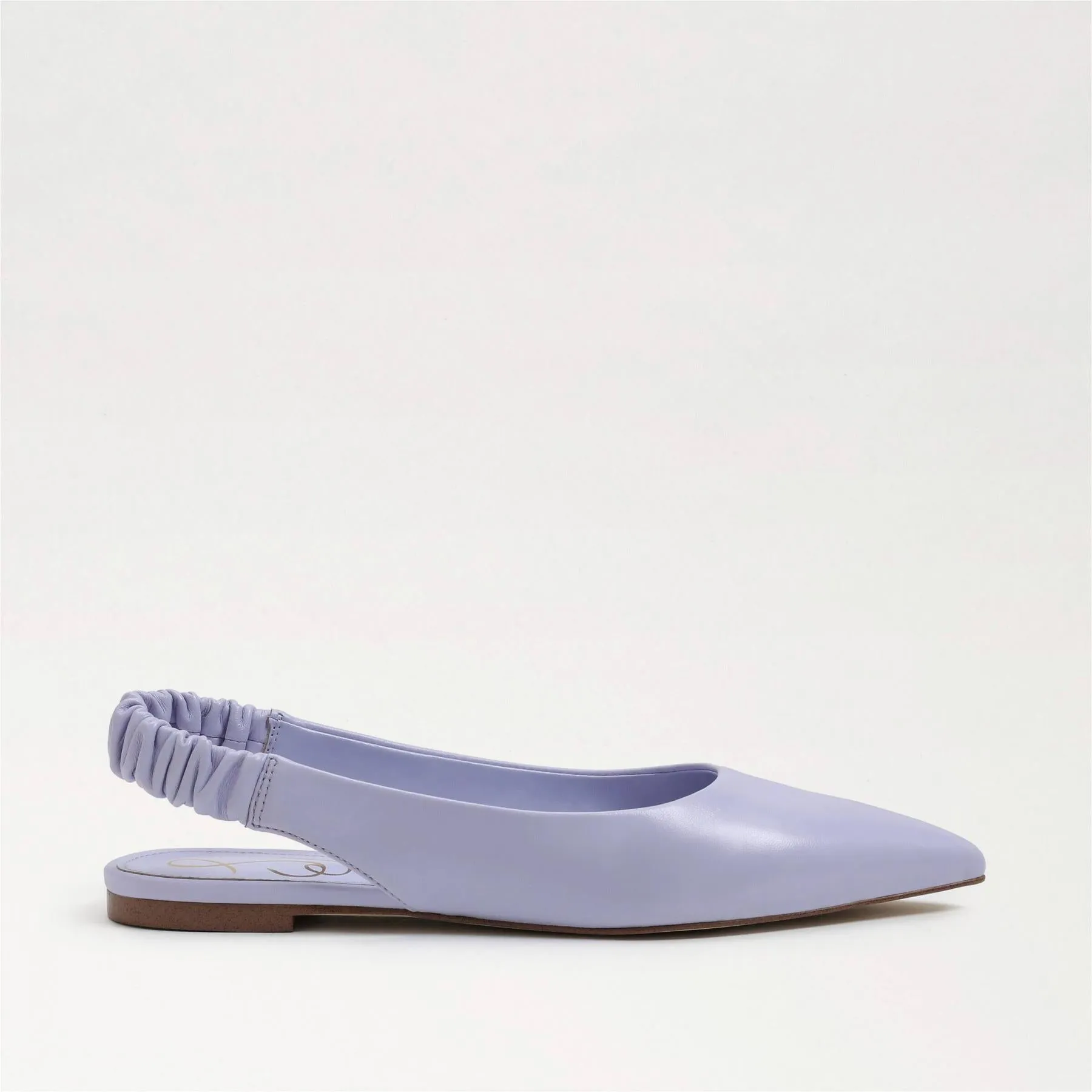 Sam Edelman Whitney Misty Lilac Pointed Toe Leather Slingback Flat Dress Mules
