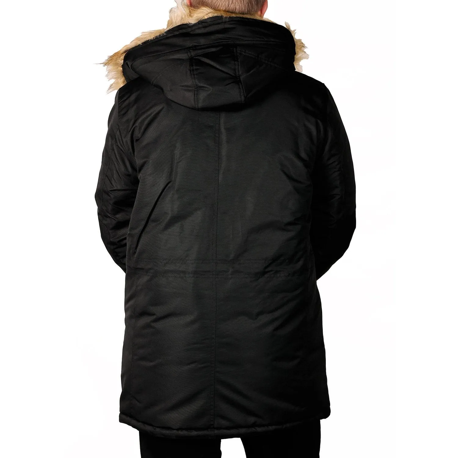 Sean John Men's Hooded Parka with Faux Fur Trim