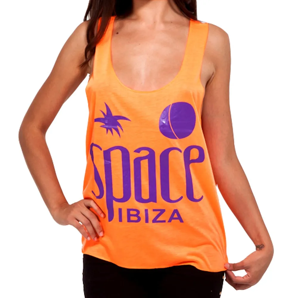 Space Ibiza Native Logo Women's Orange Tanktop