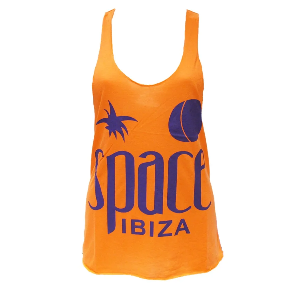 Space Ibiza Native Logo Women's Orange Tanktop