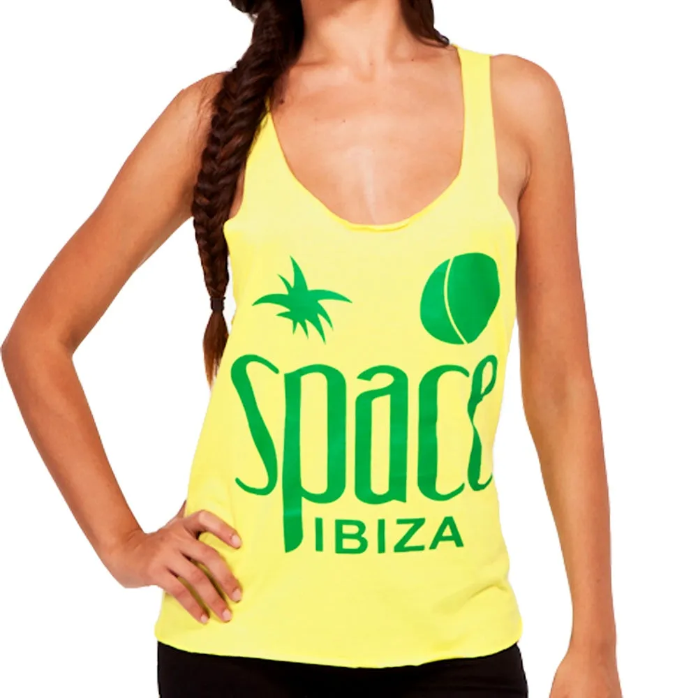 Space Ibiza Native Logo Women's Yellow Tanktop