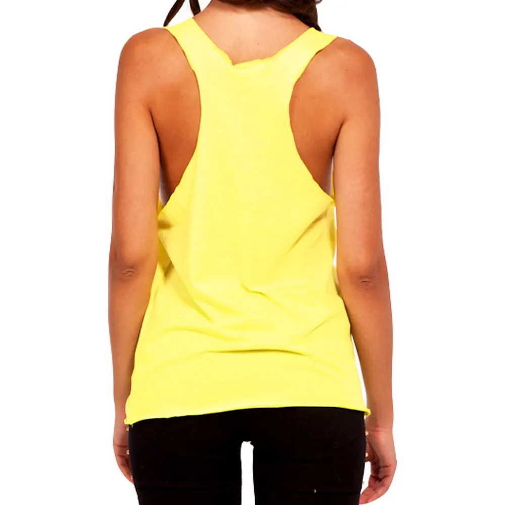 Space Ibiza Native Logo Women's Yellow Tanktop