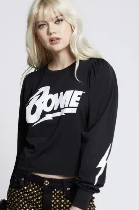 Starman Bowie Bolt Puff Sleeve Sweater
