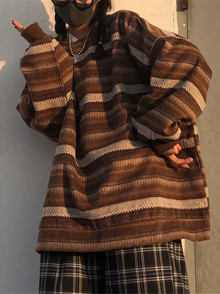 Striped Oversized Unisex Jumper