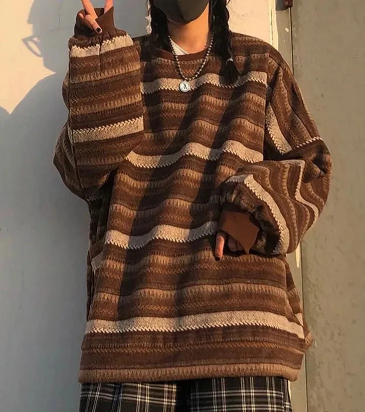 Striped Oversized Unisex Jumper