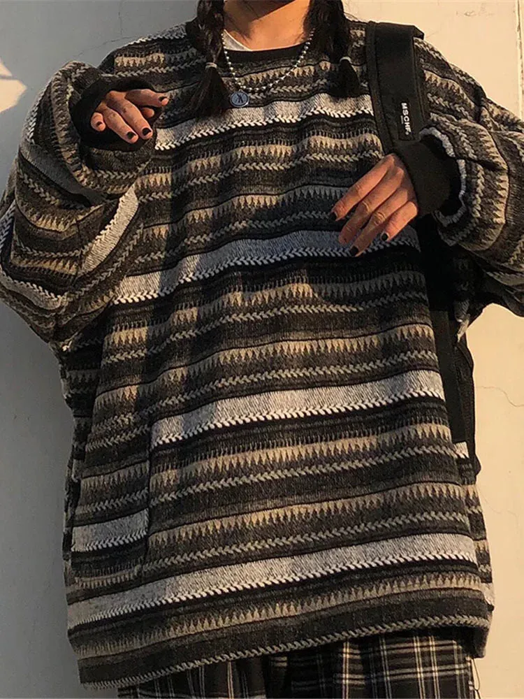 Striped Oversized Unisex Jumper