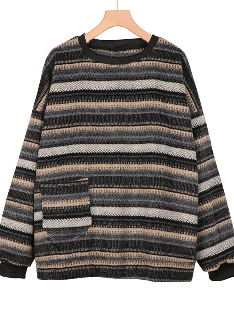 Striped Oversized Unisex Jumper
