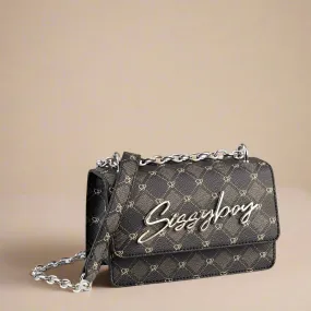 Structured Cossbody Bag  Print - Brown