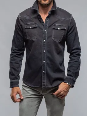 Teleria Zed Roper Western Snap Shirt in Nero