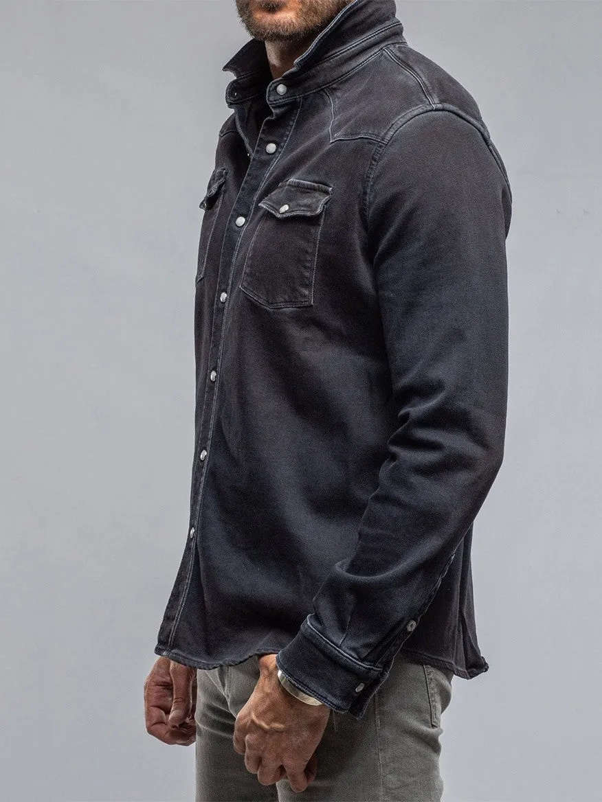 Teleria Zed Roper Western Snap Shirt in Nero