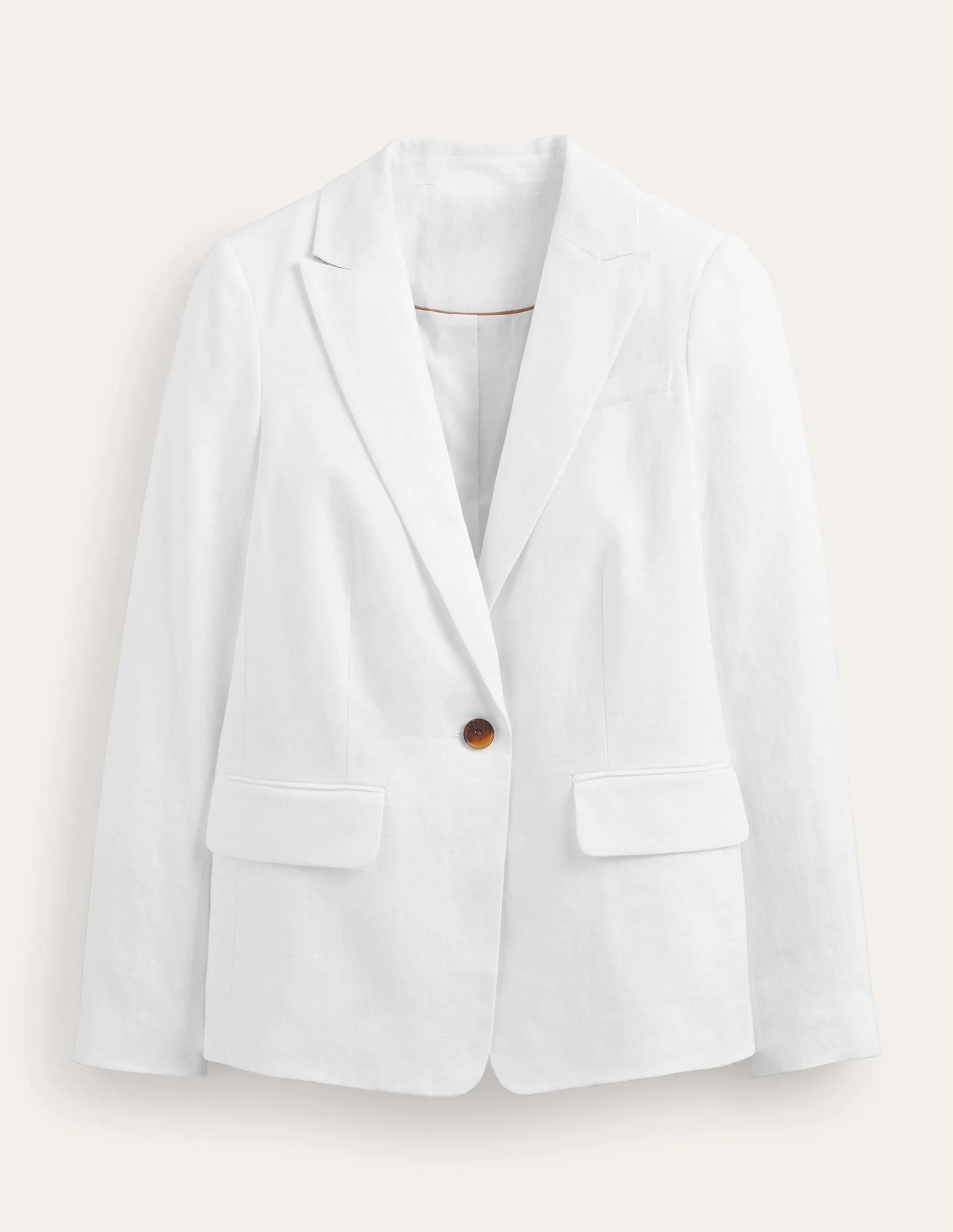 The Cambridge Linen Blazer-White