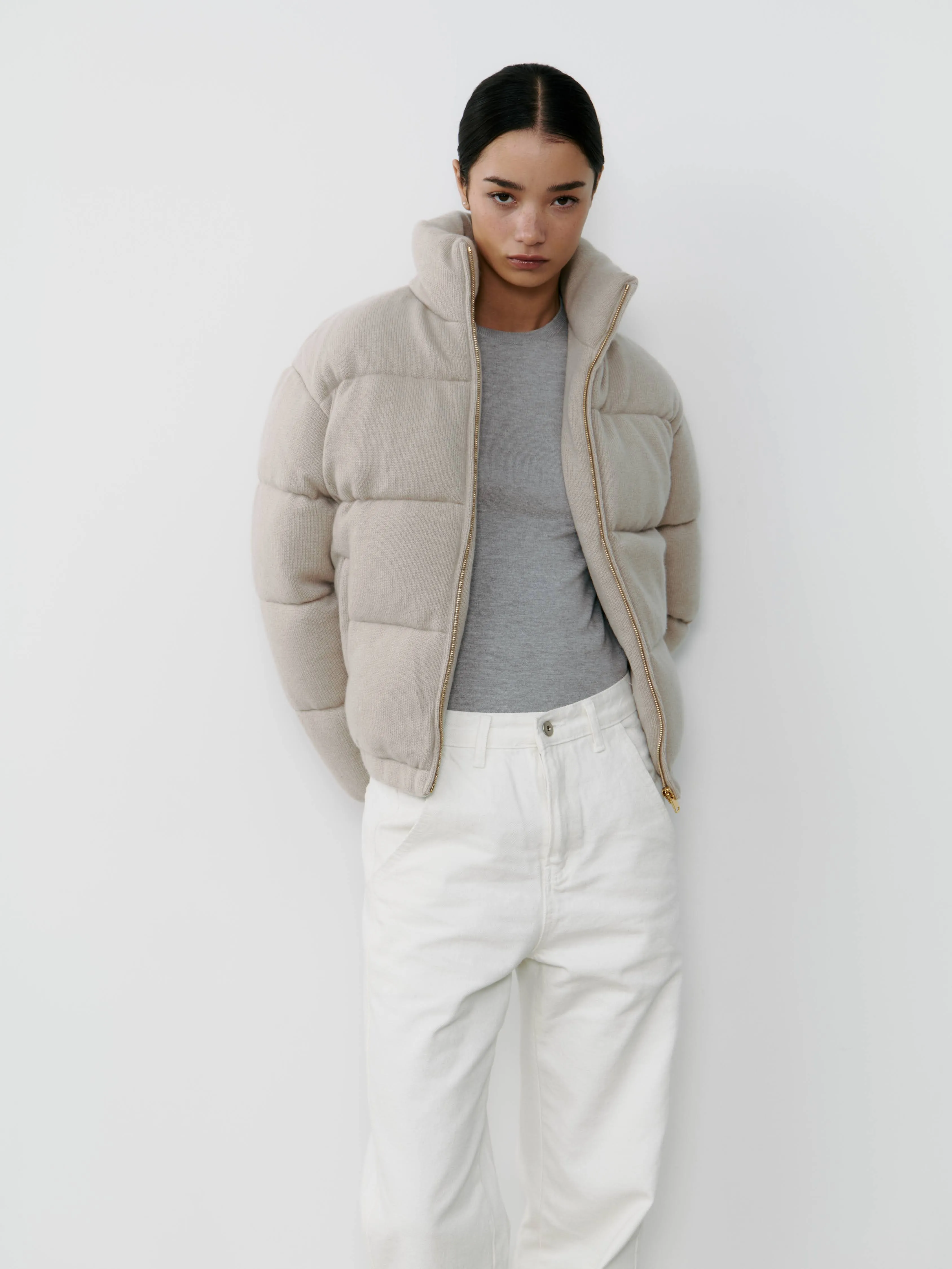 THE CASHMERE DOWN JACKET - JUTE
