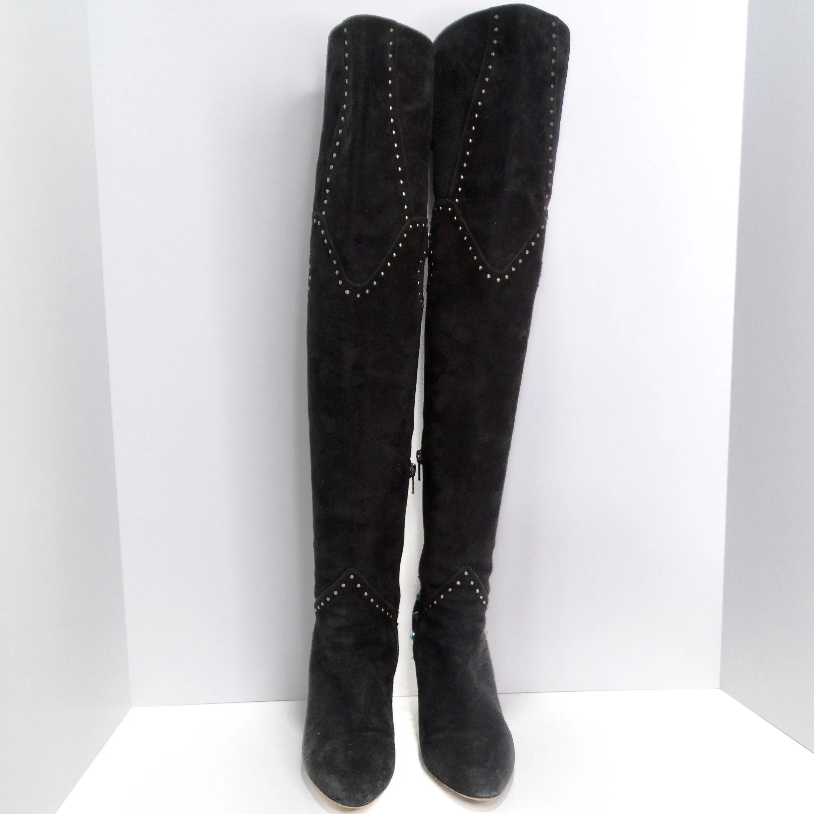 Valentino Rockstud Rolling Over-the-Knee Boot
