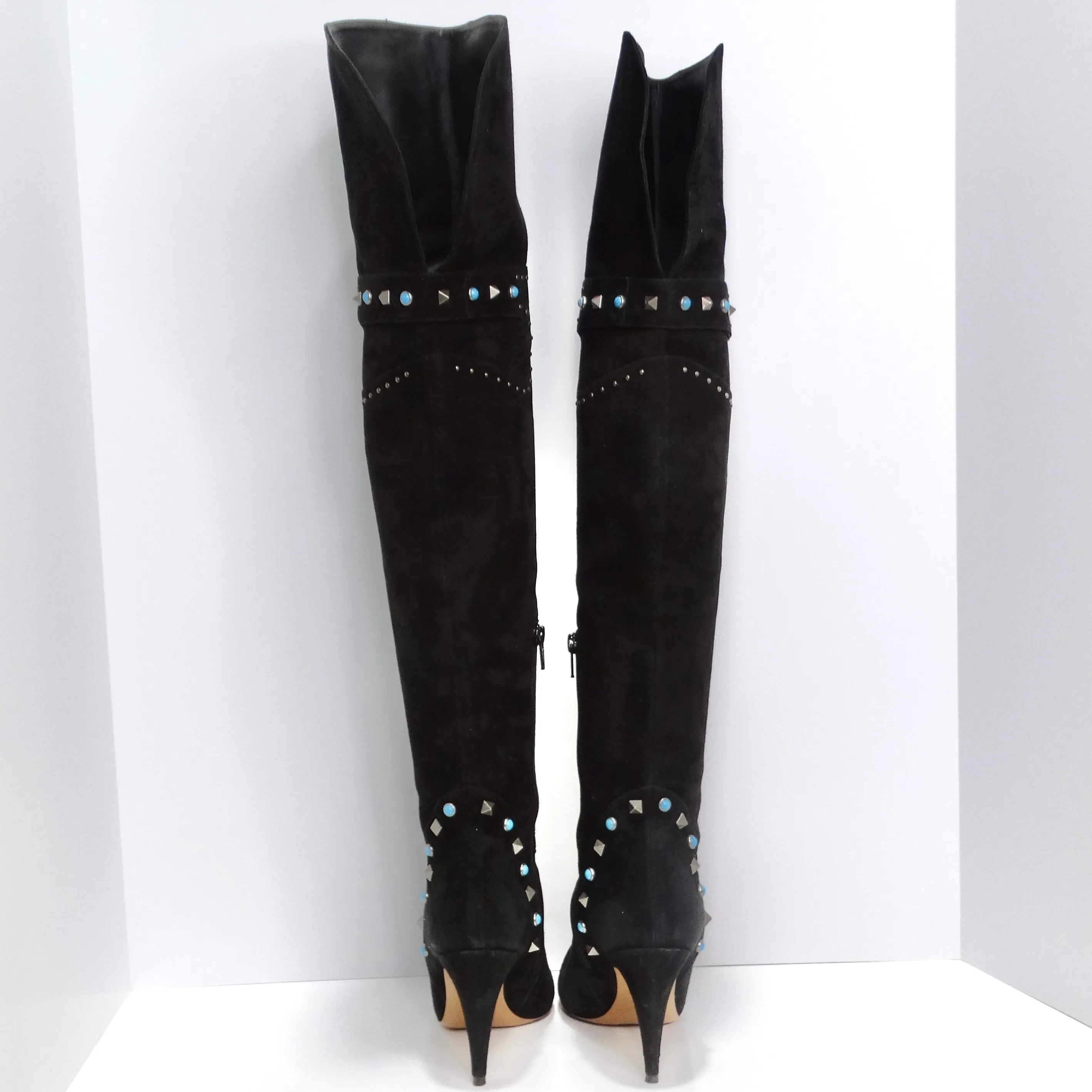 Valentino Rockstud Rolling Over-the-Knee Boot