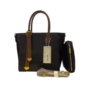 Vernika Structured with Dual Top Handles Handbag Set