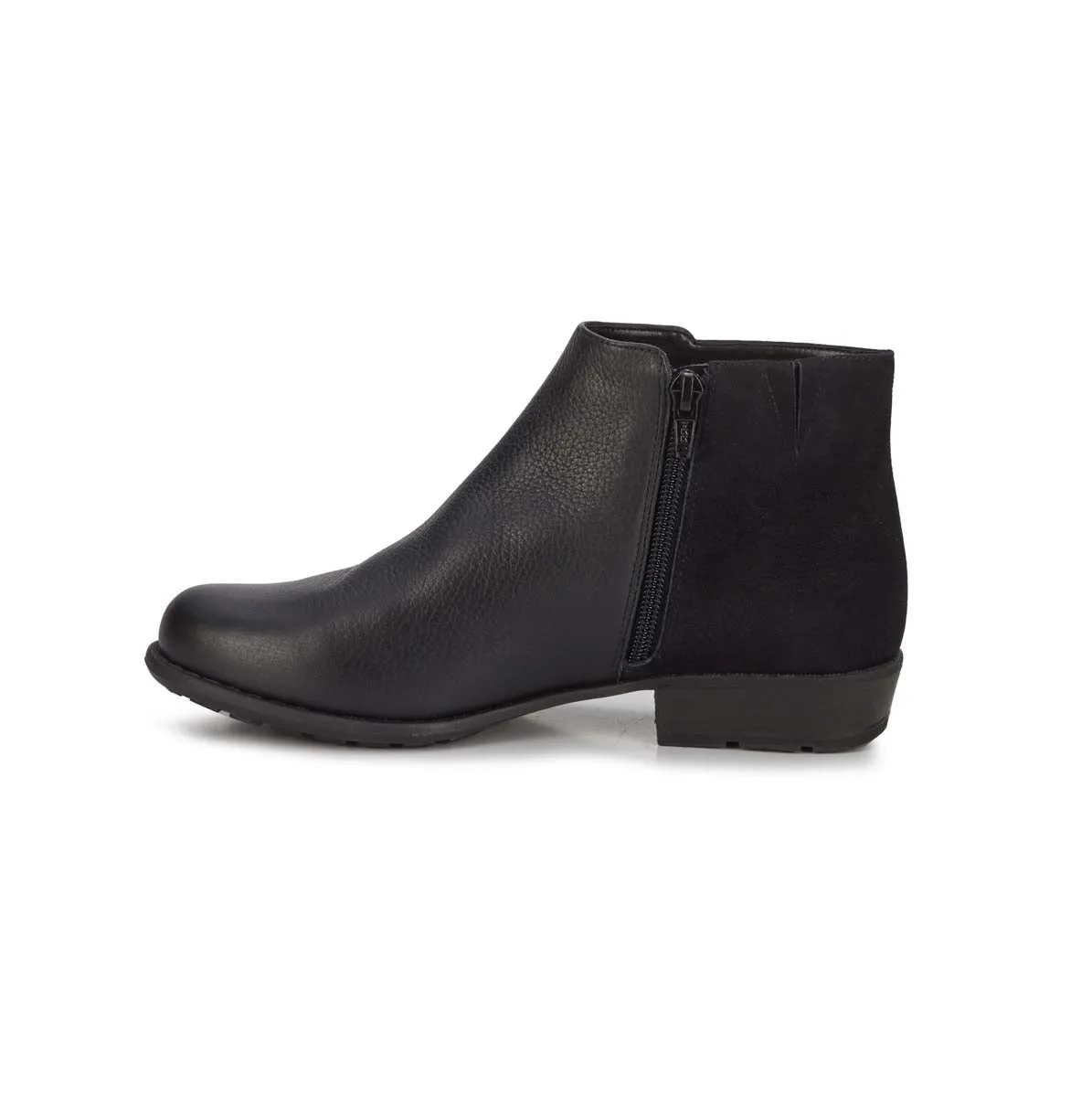 Walking Cradles Wc Lewis Women Put On Bootie In Black Tumbled Leather