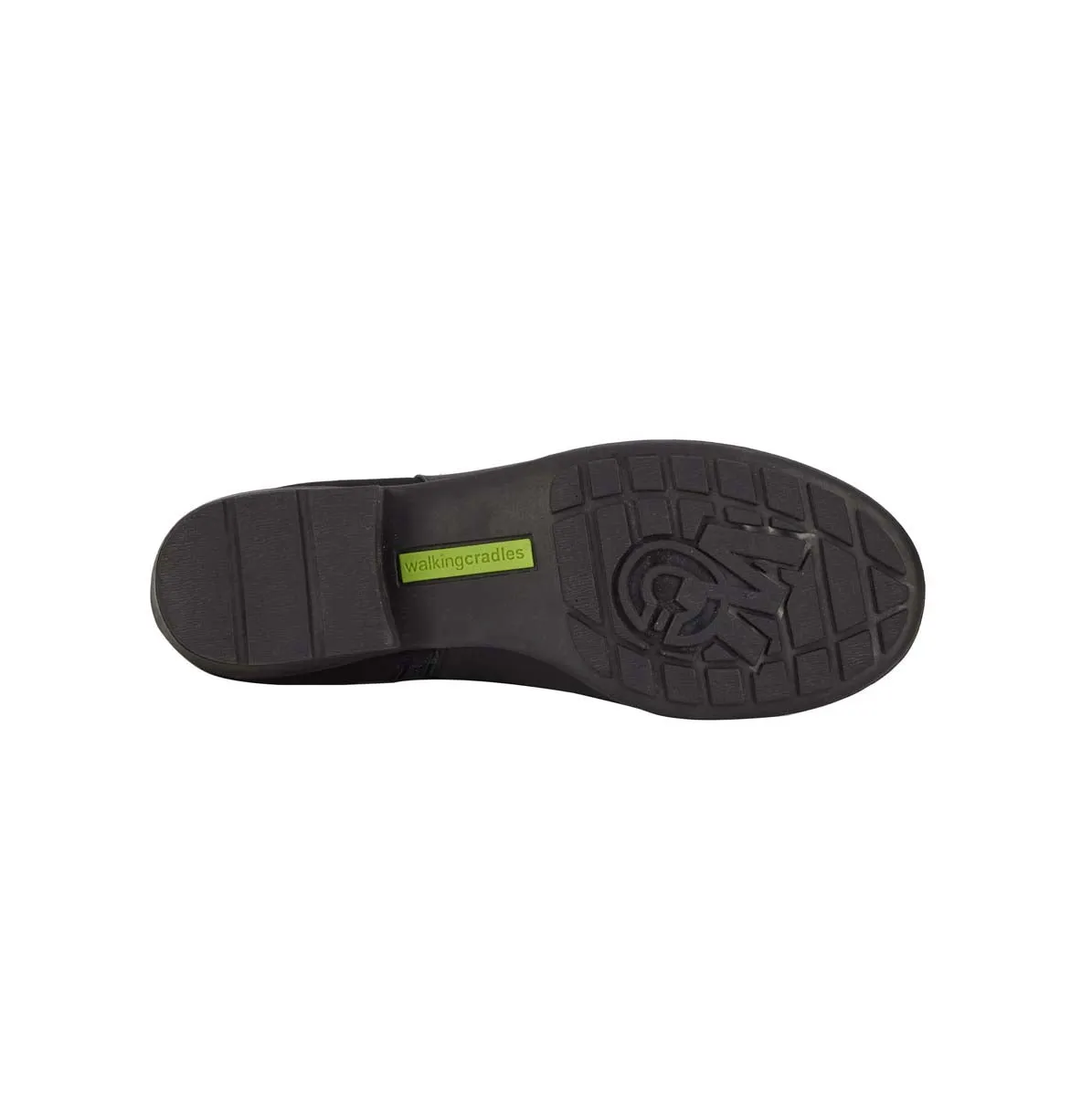 Walking Cradles Wc Lewis Women Put On Bootie In Black Tumbled Leather