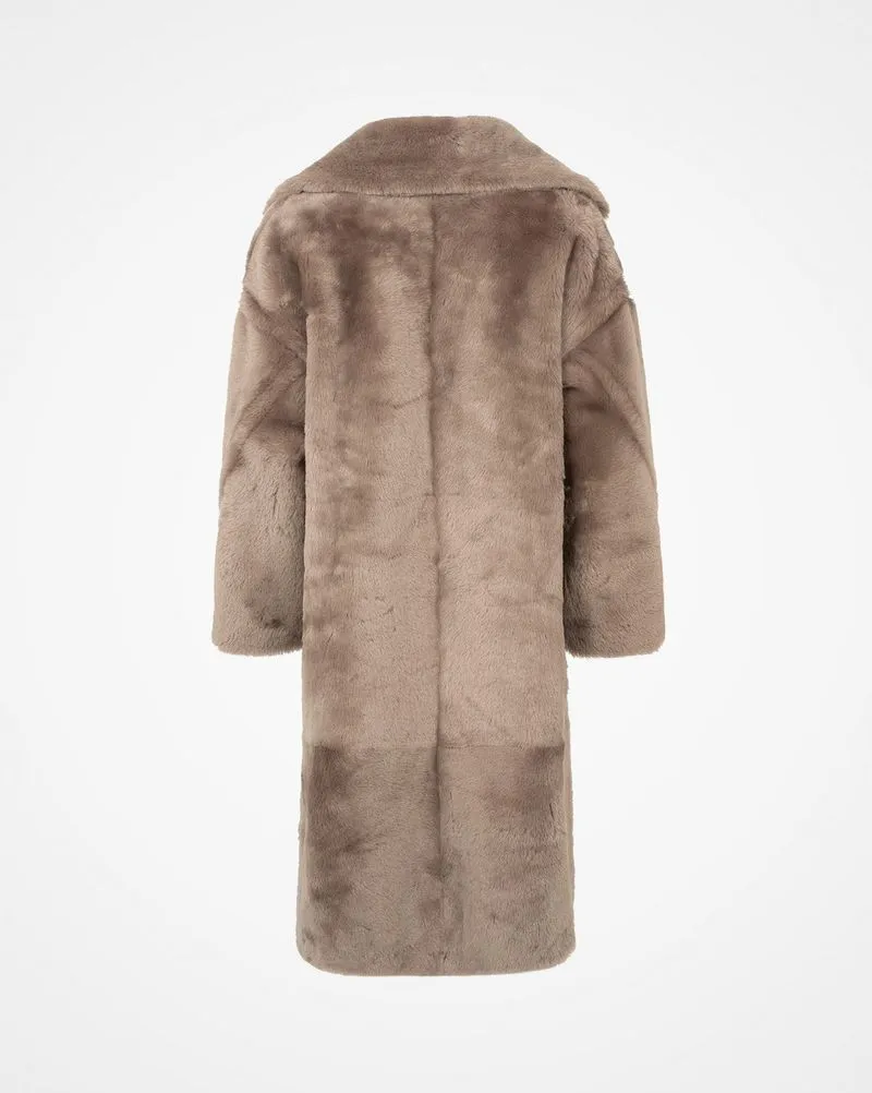 Warm Long Shearling Overcoat Teddy Outerwear