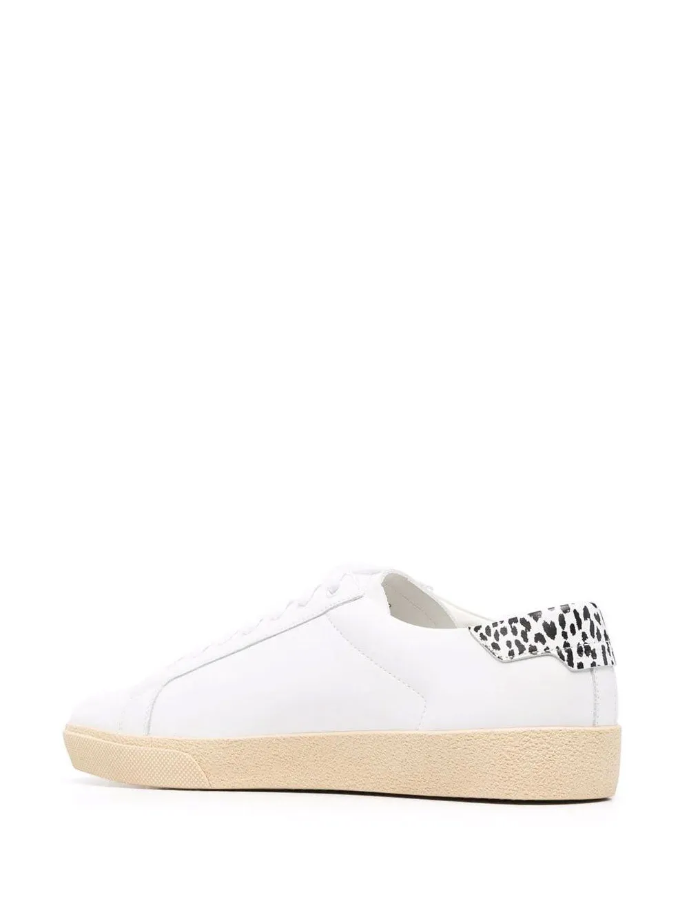 White leather court sneakers