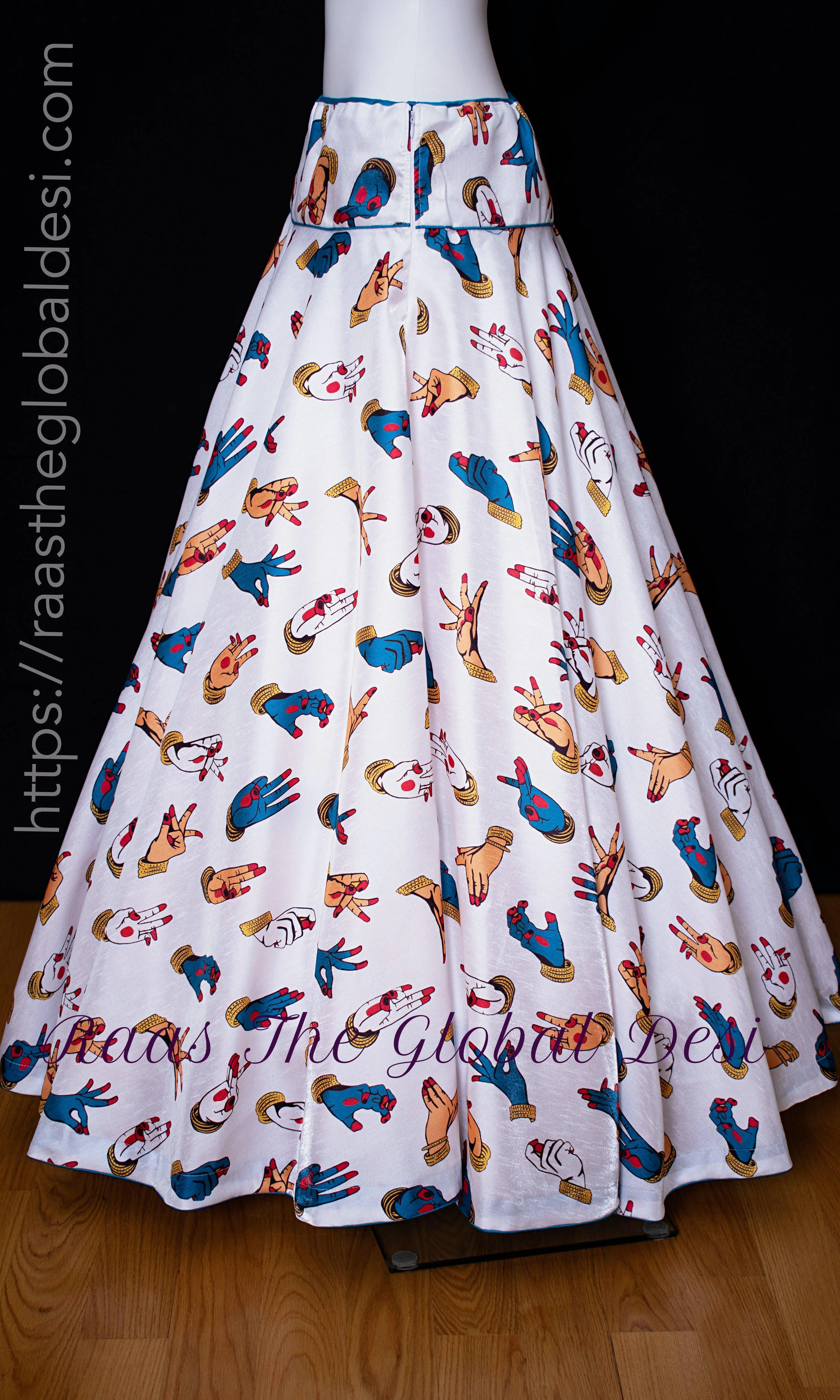 White Printed Skirt