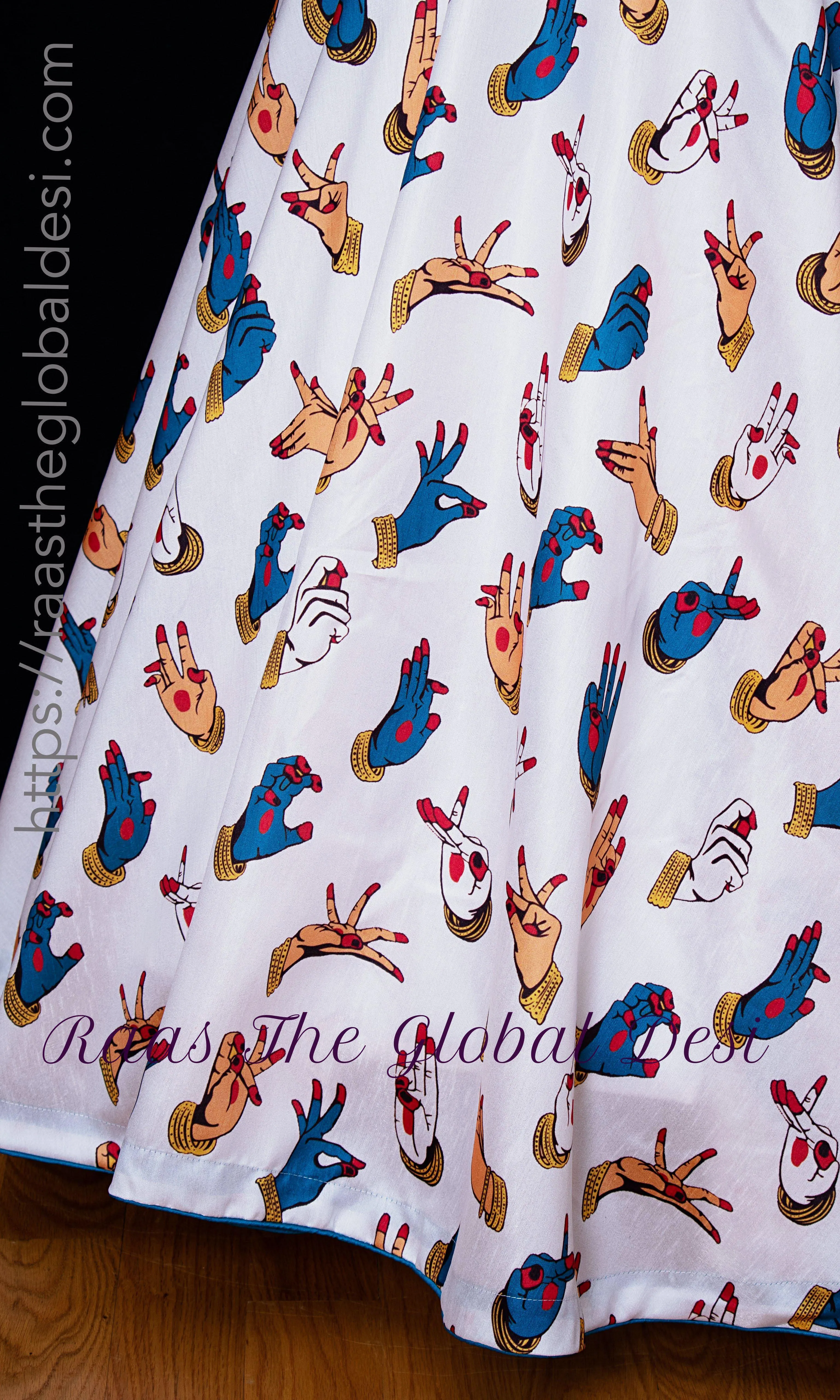 White Printed Skirt