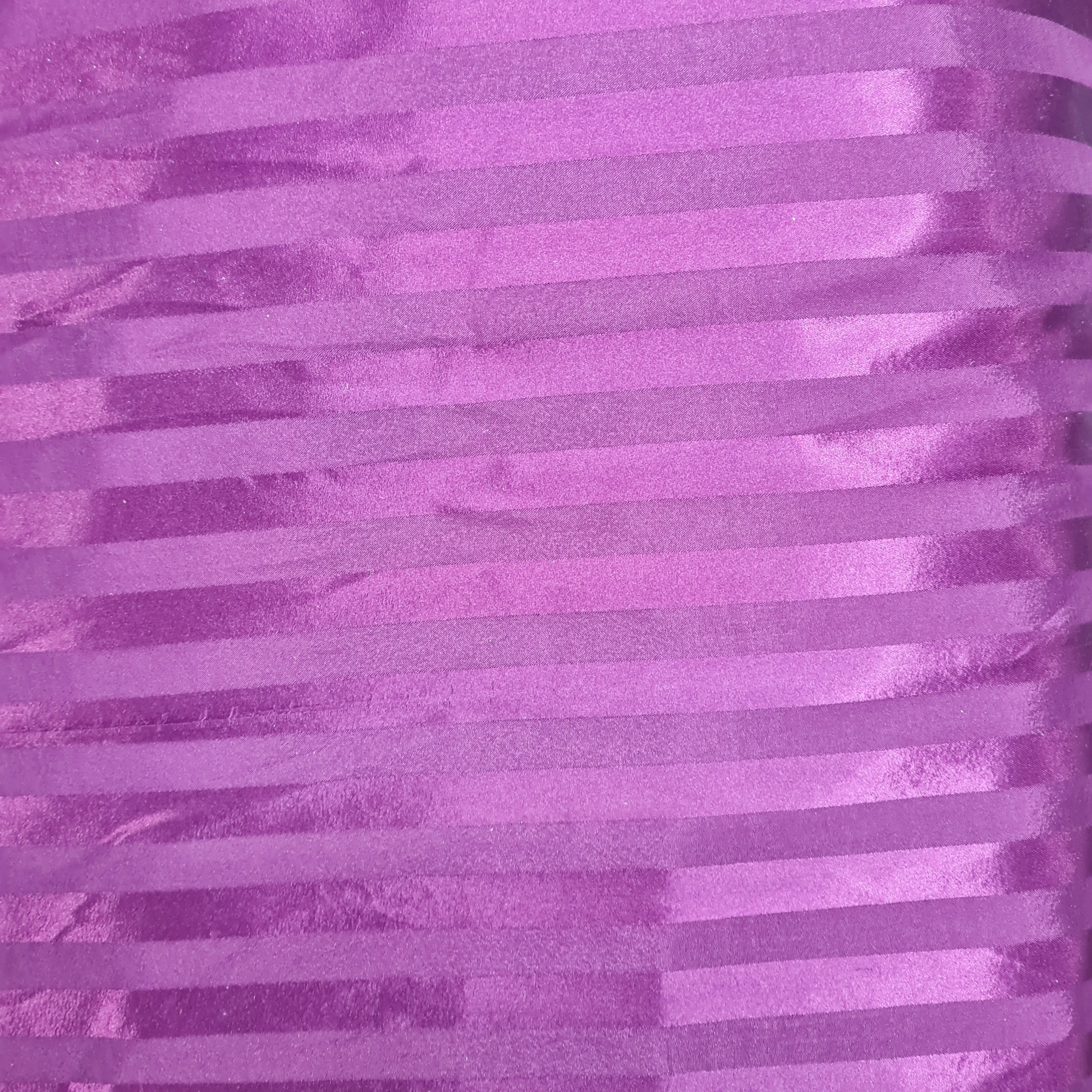 Wine Stripe Print Semi Satin Fabric