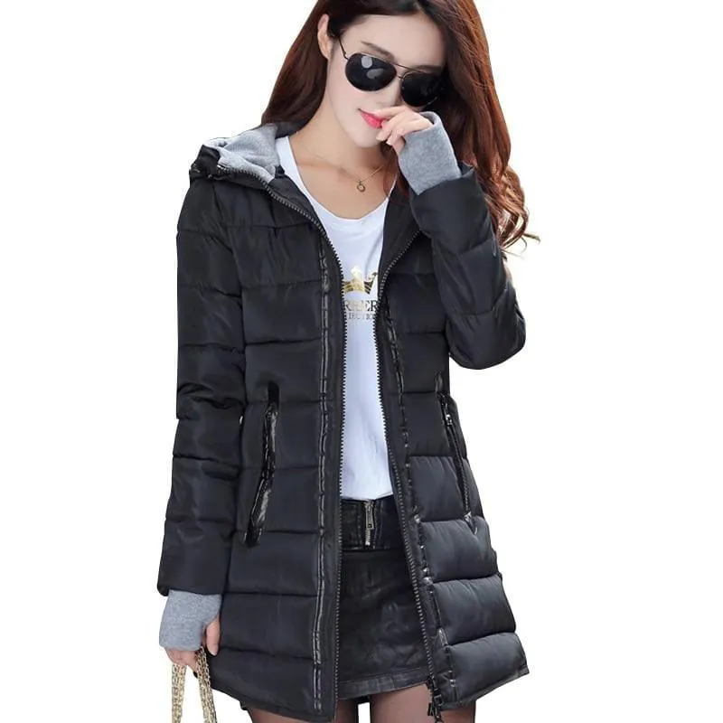 Winter Hooded Warm Candy Color Cotton PaddedCoat