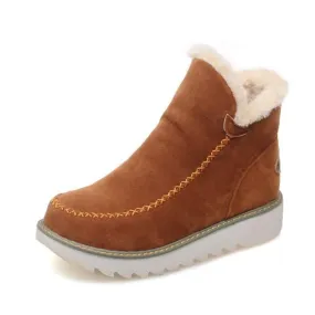 Winter Snow Platform Plush Warm Booties