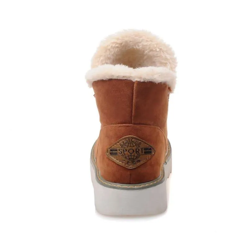 Winter Snow Platform Plush Warm Booties