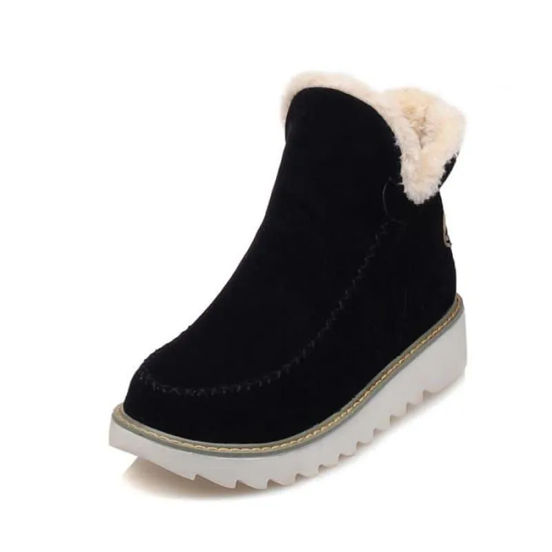 Winter Snow Platform Plush Warm Booties