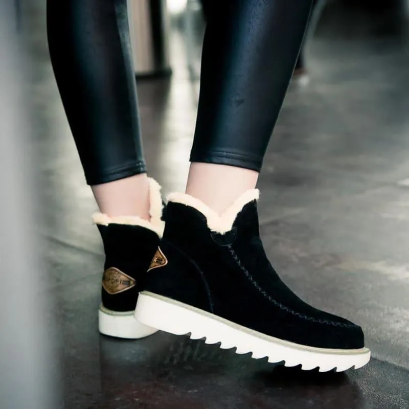 Winter Snow Platform Plush Warm Booties