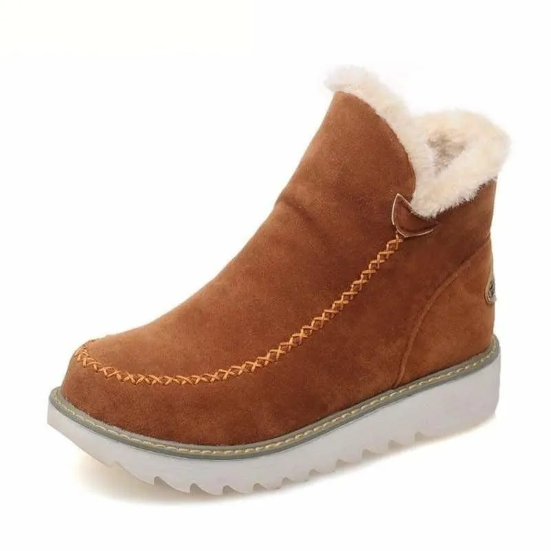 Winter Snow Platform Plush Warm Booties