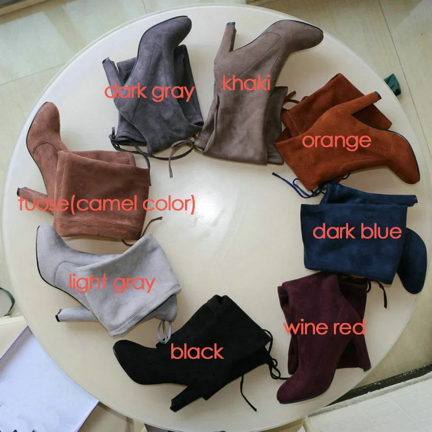 Women Stretch Suede Slim Thigh High Sexy boots