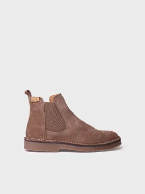 Women's Ankle boot in Suede in Taupe - ISA-SY