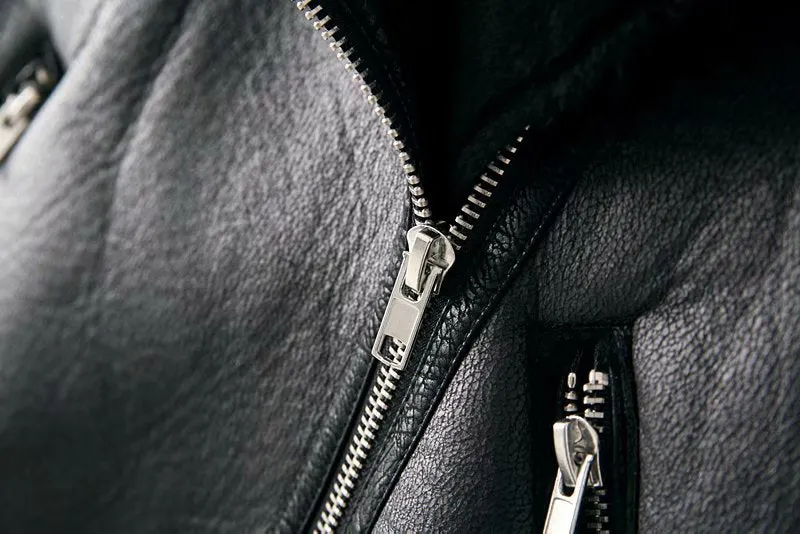 Women's Winter Warm Leather Jacket