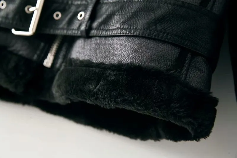 Women's Winter Warm Leather Jacket