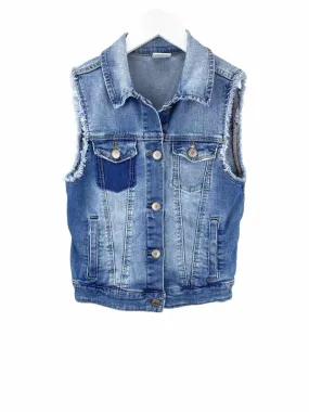 Zara Girls' Denim Vest Medium Indigo Size 11/12